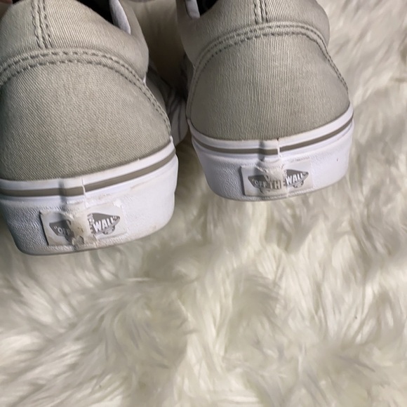 Vans old skool light gray canvas skate shoe - Picture 4 of 9